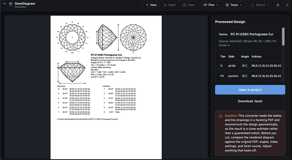 PDF Diagram Import