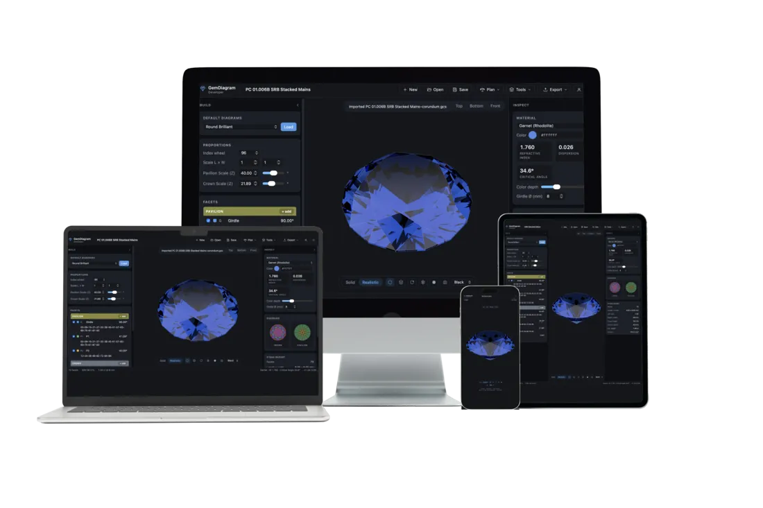 Gem Diagram on desktop, laptop, tablet, and phone
